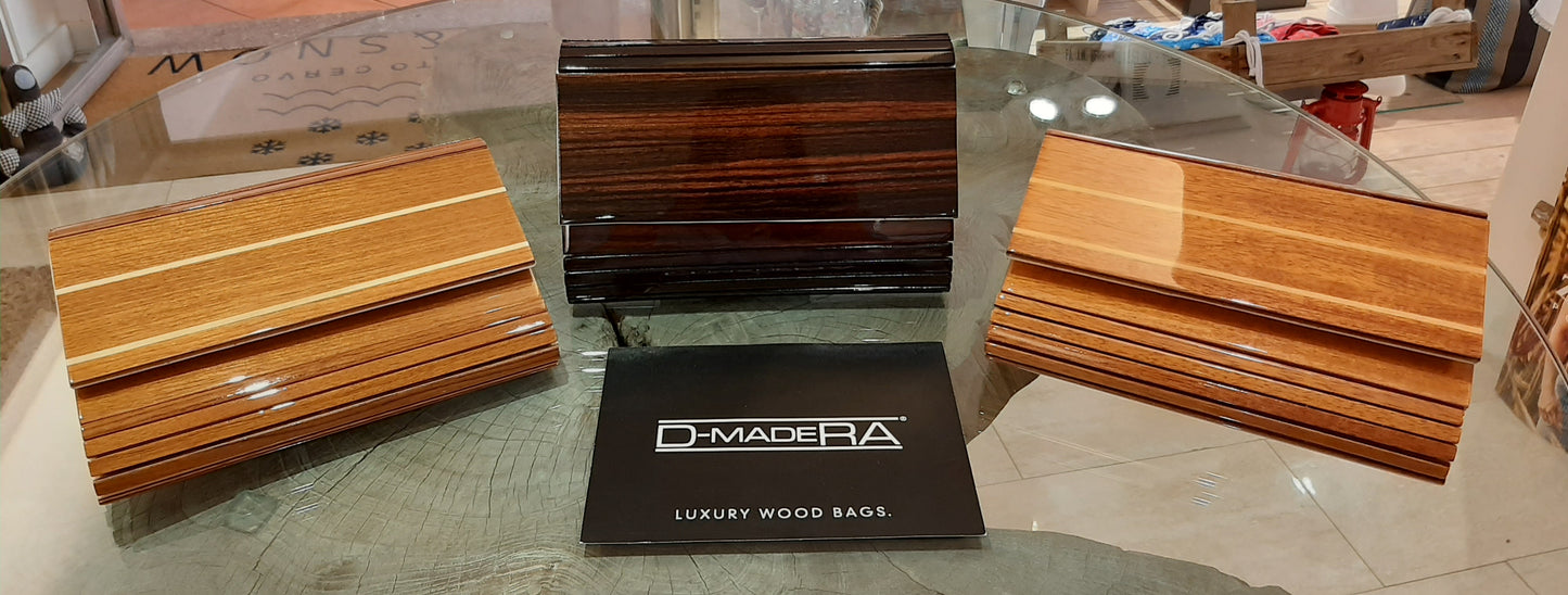 LUXURY WOOD CLUTCH BAGS D-MADERA